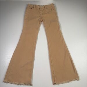 We The Free High Rise Flare Corduroy Pants Size 24 Peach Light Orange Boho‎ Bell